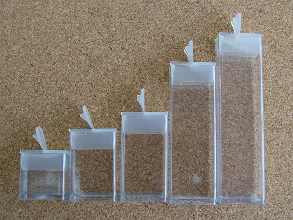 Tubes Plastic Rectangular Flip Top Tic Tac Plastic Bead Storage 5 Sizes